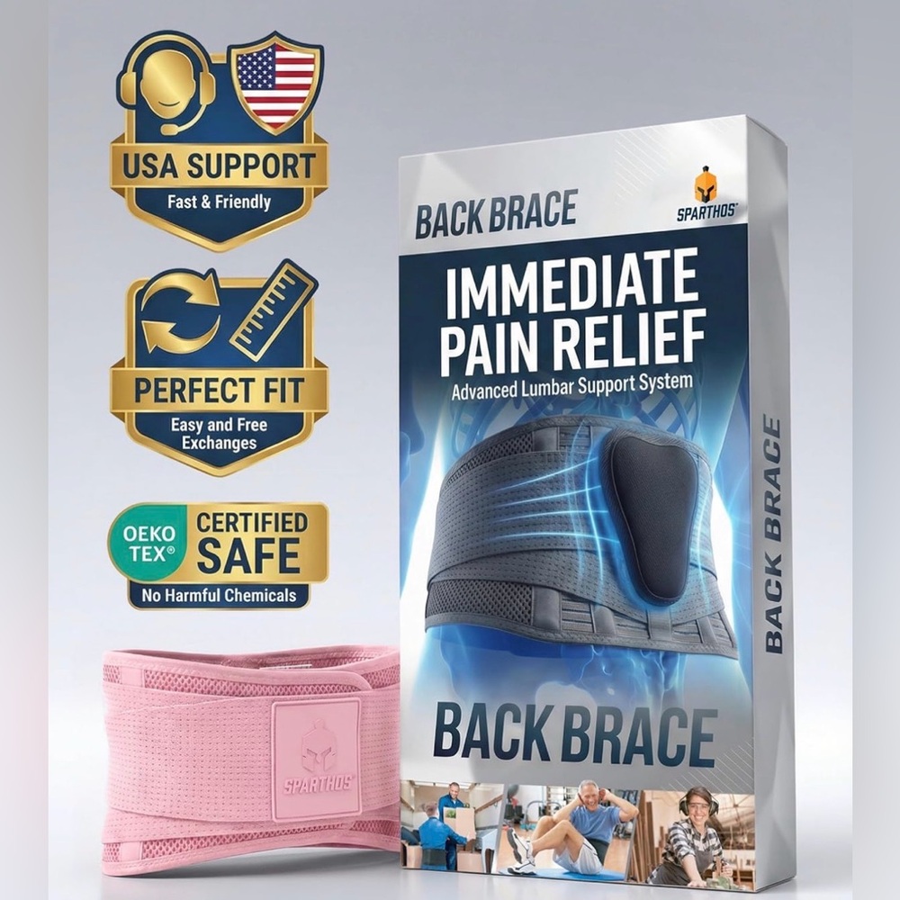 Sparthos Pink Lumbar Support Brace - Picture 4 of 8